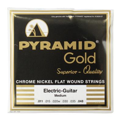 PYRAMID STRINGS EG Gold 011-048 chrome nickel flatwounds on round core フラットワウンド エレキギター弦