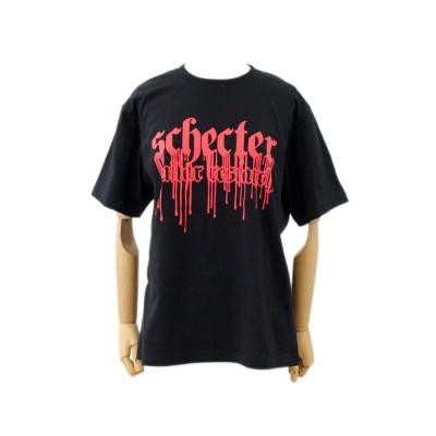 SCHECTER 垂れ文字赤ロゴ Tシャツ Black Lサイズ