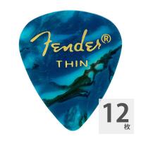 Fender 351 Shape Ocean Turquoise Thin ギターピック 12枚入り