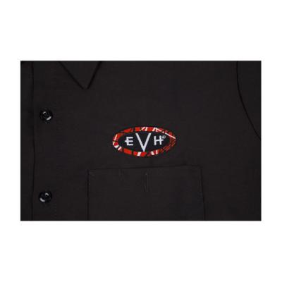 EVH Woven Shirt Black L ワークシャツ ロゴ部