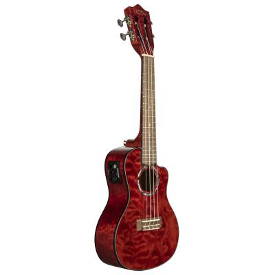 LANIKAI QM-RDCEC Quilted Maple Red Stain Concert A/E Ukulele エレクトリック コンサートウクレレ ラニカイ プリアンプ部