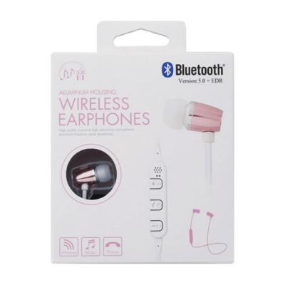 たのしいかいしゃ Bluetoothワイヤレスイヤホン アルミカナル シェルピンク TA-BT1 SPK パッケージ