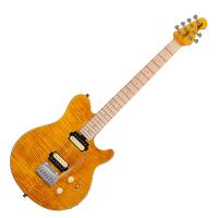 Sterling By Musicman SUB AXIS FLAME TOP AX3FM Trance Gold エレキギター