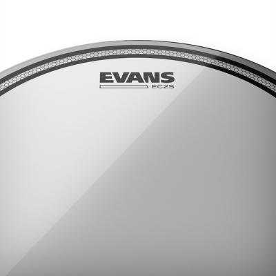 EVANS TT12EC2S 12' EC2 Snare Tom Timbale Batter Clear ドラムヘッド ヘッドアップ画像