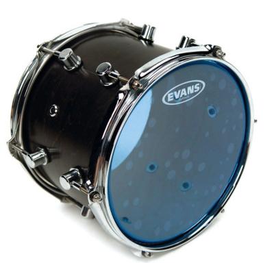 EVANS TT10HB 10' Hydraulic Tom Batter Blue ドラムヘッド 設置例画像