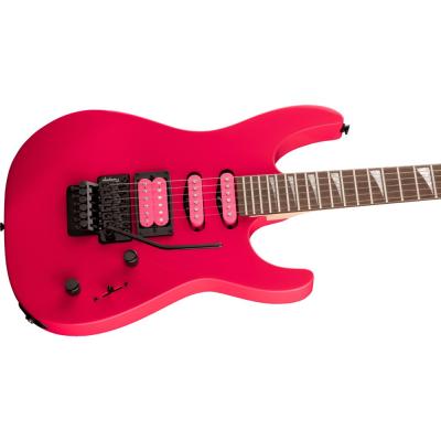 Jackson X Series Dinky DK3XR HSS Neon Pink エレキギター ボディ斜めアングル画像