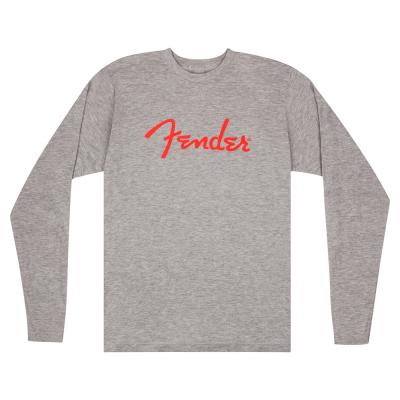Fender Spaghetti Logo L/S T-Shirt Heather Gray XXL Tシャツ 長袖