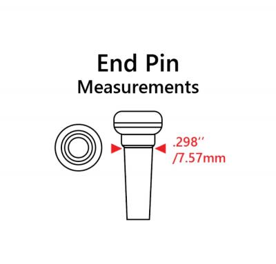 GRAPH TECH PP-7182-00 TUSQ END PIN WHITE WITH 4mm PAUA DOT エンドピン 詳細画像