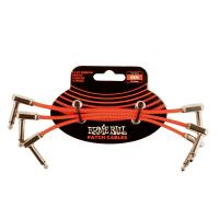 ERNIE BALL P06402 6" Flat Ribbon Patch Cable 3-Pack - Red パッチケーブル 3本セット