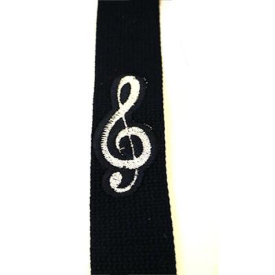 Perri’s ペリーズ CWSEMB-7101 2インチ Embroidered Black 刺繍 ギターストラップ 刺繍