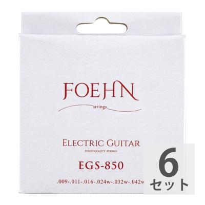 FOEHN EGS-850×6セット Electric Guitar Strings Super Light エレキギター弦 09-42