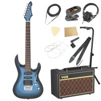 AriaProII MAC-STD Metallic Blue Shade エレキギター VOXアンプ付き 入門11点 初心者セット