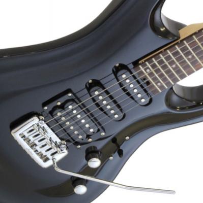 AriaProII MAC-STD Metallic Black エレキギター アンプ付き 初心者セット ボディ画像