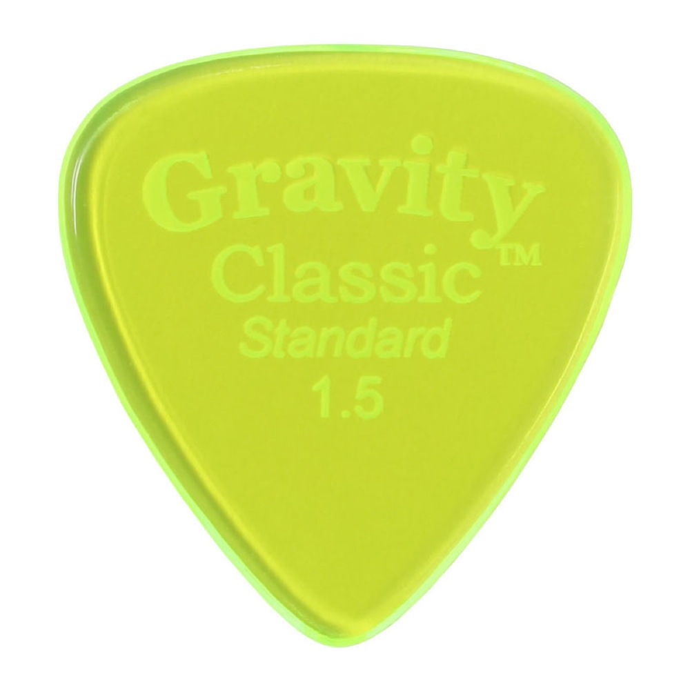 GRAVITY GUITAR PICKS Classic -Standard- GCLS15P 1.5mm Fluorescent Green ギターピック