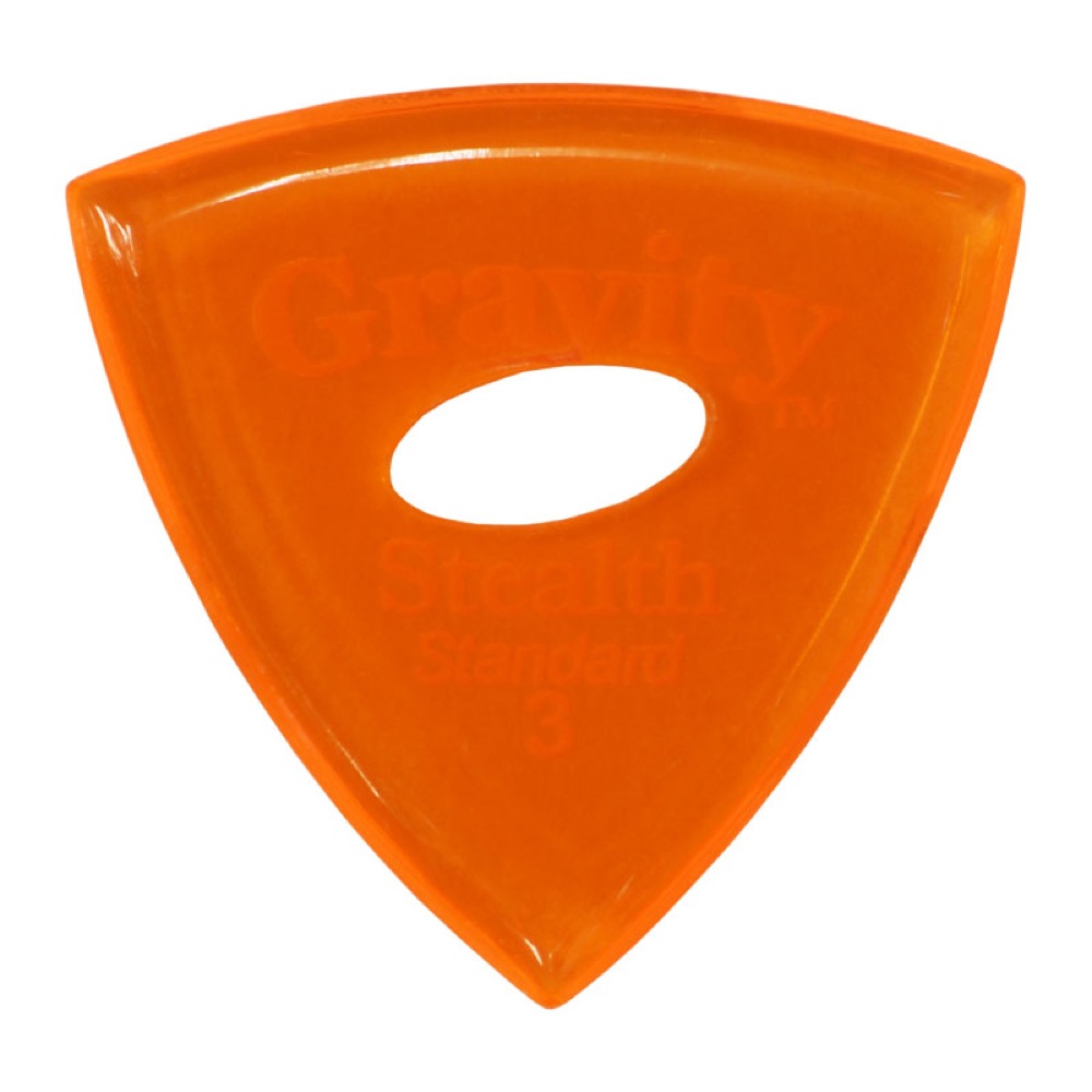 GRAVITY GUITAR PICKS Stealth -Standard Elipse Grip Hole- GSSS3PE 3.0mm Orange ギターピック