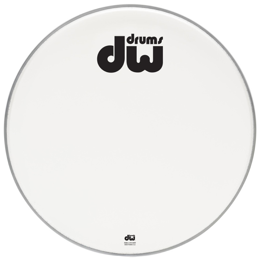 DW DW-DH-ACW22K AA Two-Ply White Drum Heads コーテッド バスドラム 22インチ ドラムヘッド