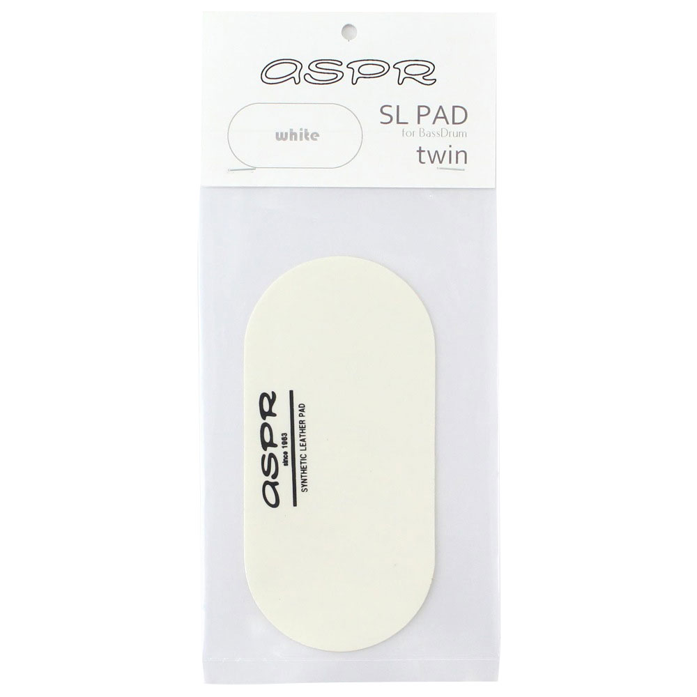 ASPR（アサプラ） SL-PAD twin white ツインペダル用 バスドラムインパクトパッド 白