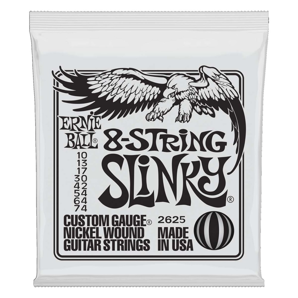 ERNIE BALL 2625 Slinky 8-String Nickel Wound 10-74 Gauge 8弦エレキギター弦