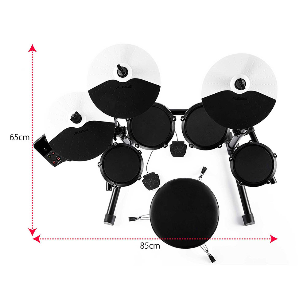 ALESIS Debut Kit ミニサイズ 電子ドラムセット サイズ上部からの画像