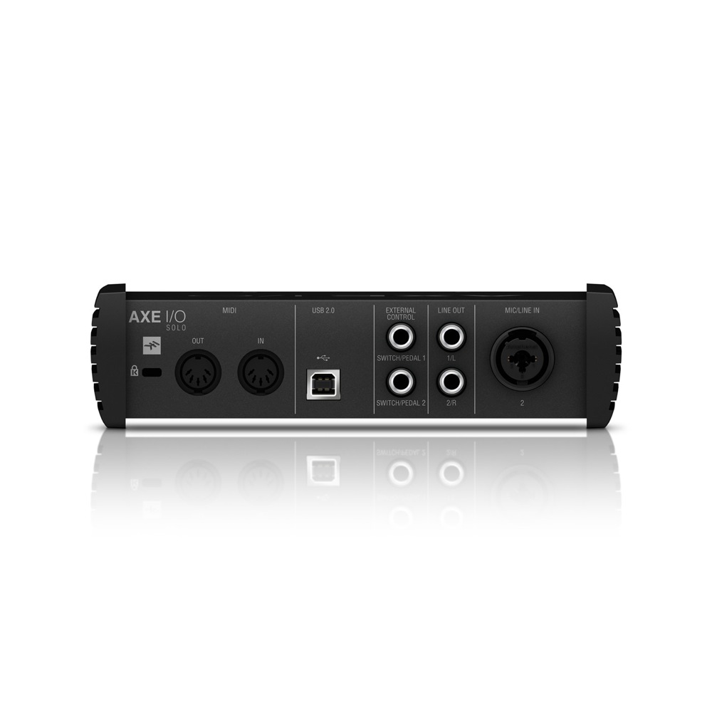 IK Multimedia AXE I/O Solo + AmpliTube 5 + TONEX バンドル オーディオインターフェイス 入出力端子部画像