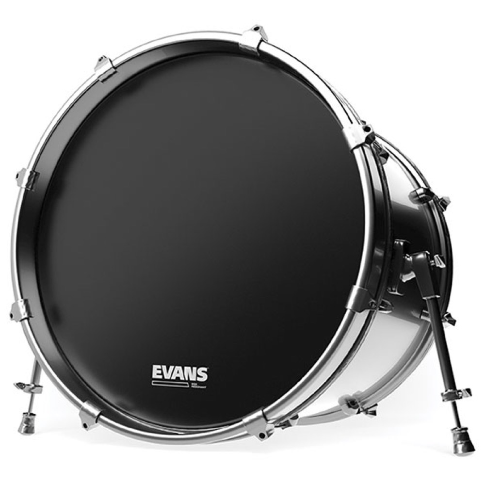 EVANS BD22RB 22' EQ3 Resonant Bass Black バスドラムヘッド 装着イメージ画像