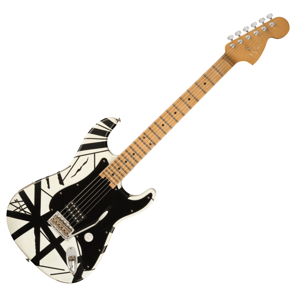 EVH Striped Series ’78 Eruption White with Black Stripes Relic エレキギター