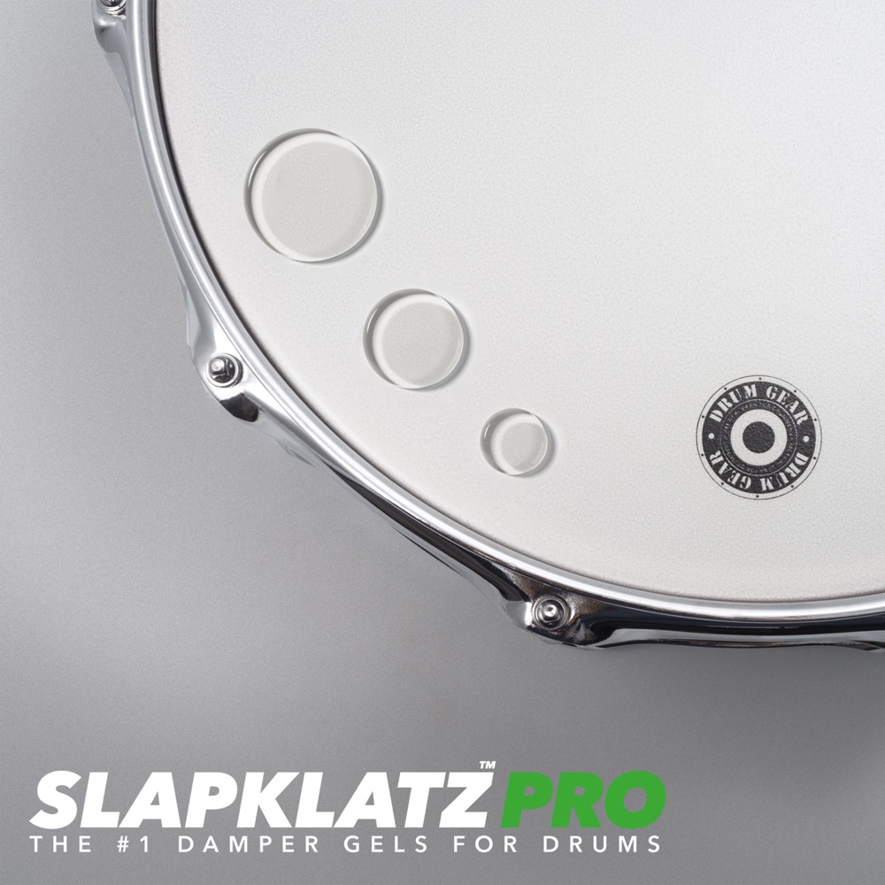 SlapKlatz PRO Ver.2 GEL Clear ドラム用ミュートジェル 使用例画像