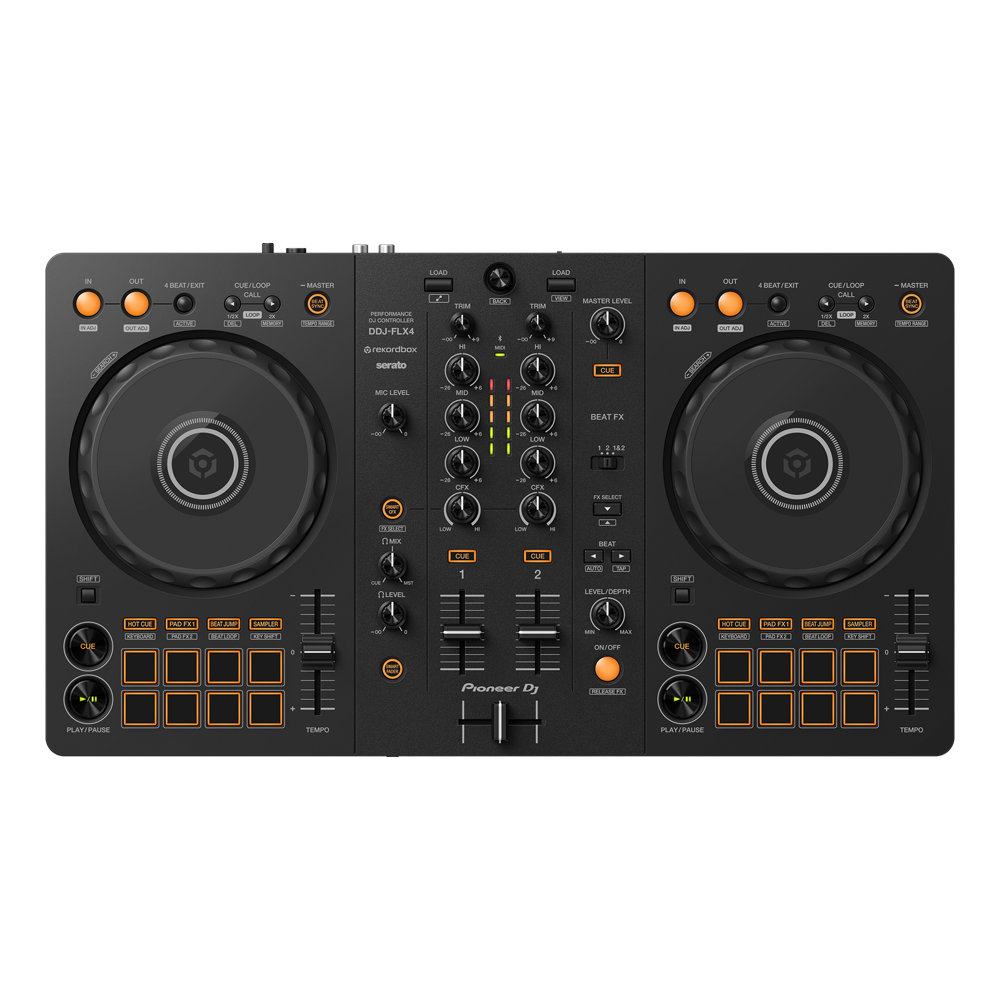 Pioneer DJ DDJ-FLX4 DJコントローラー rekordbox / Serato DJ Lite対応 PC / スマホ両対応を実現したコントローラー【DDJ-400 後継機種】