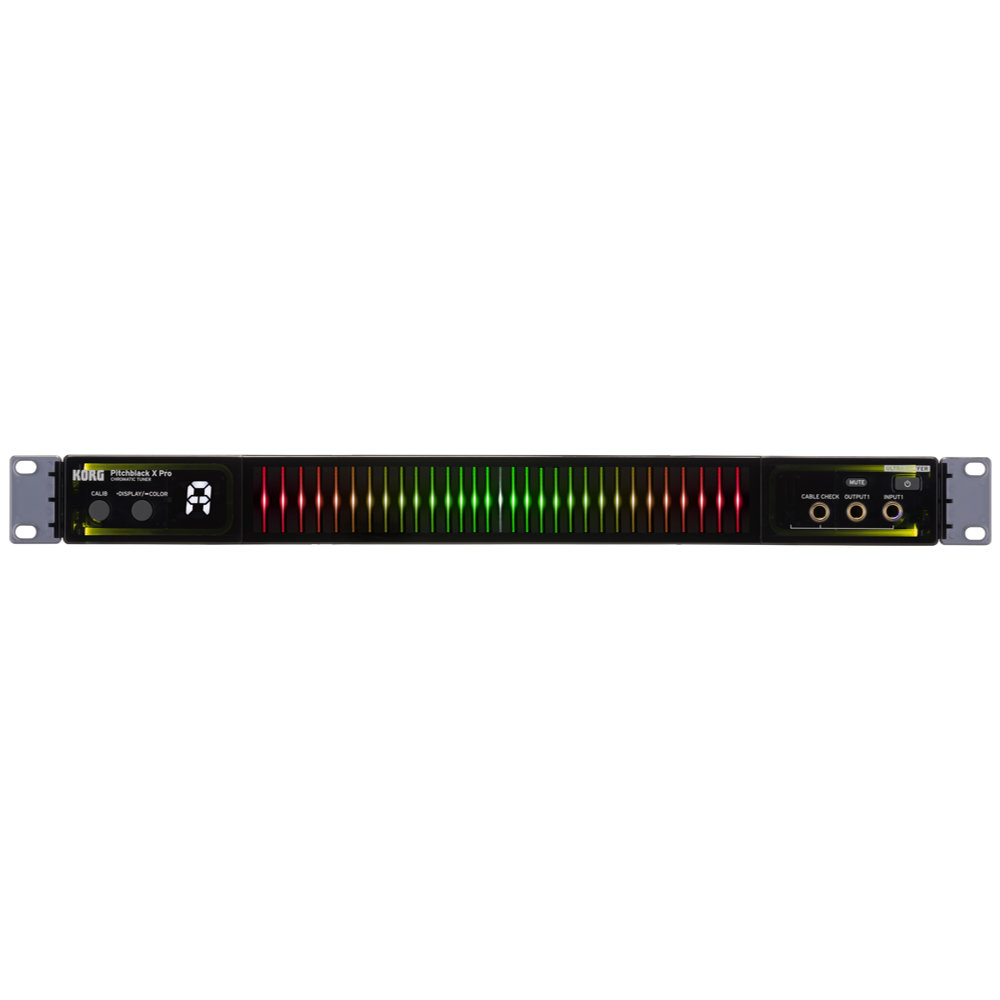 KORG PITCHBLACK X Pro PB-X-PRO ピッチブラック ラックチューナー ラックマウントにも足元の平置きにも対応した視認性抜群のプロモデルチューナー LEDカラーパターン緑赤グラデーション