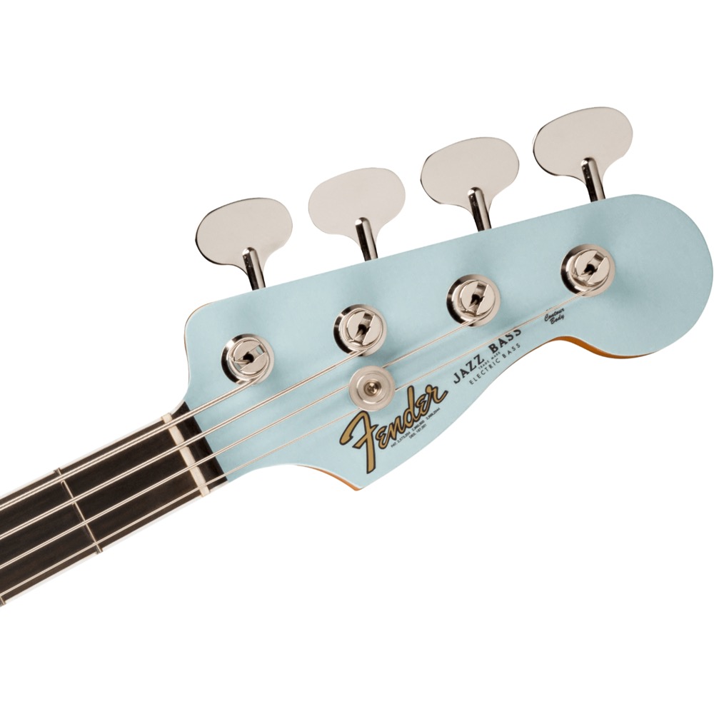 Fender Gold Foil Jazz Bass EB Sonic Blue エレキベース ヘッド画像