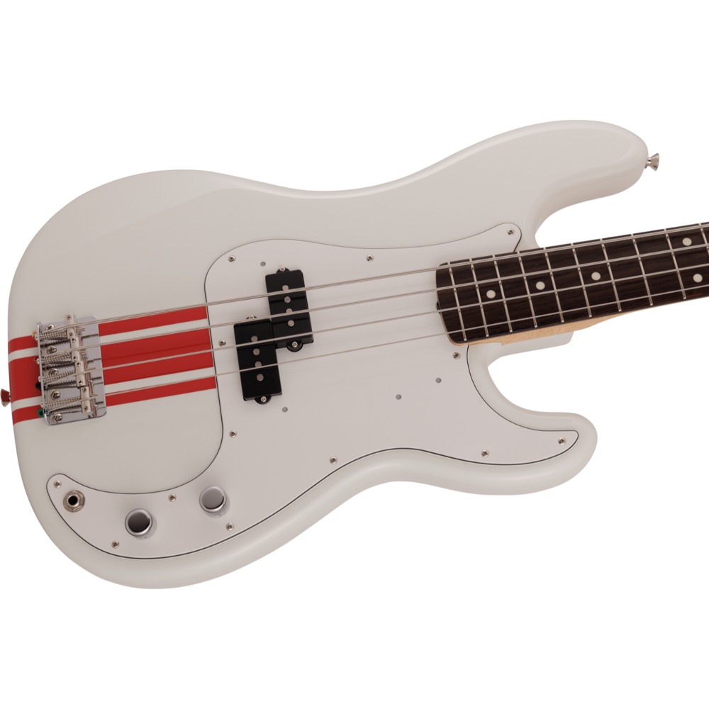 Fender 2023 Collection MIJ Traditional 60s Precision Bass RW OWT/RED Competition Stripe エレキベース 斜めアングル画像