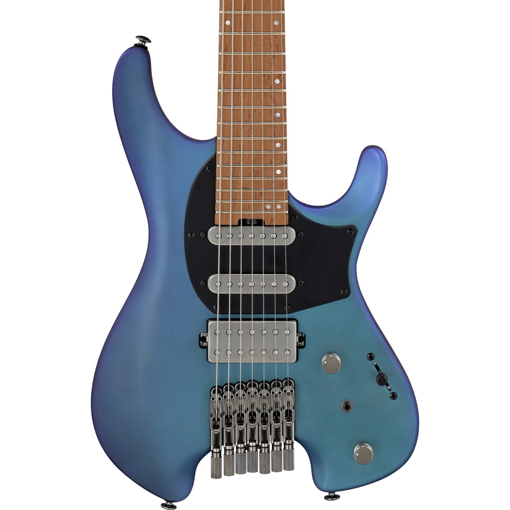 IBANEZ Q547-BMM Q Series Blue Chameleon Metallic Matte 7弦エレキギター ヘッドレスギター ボディ画像