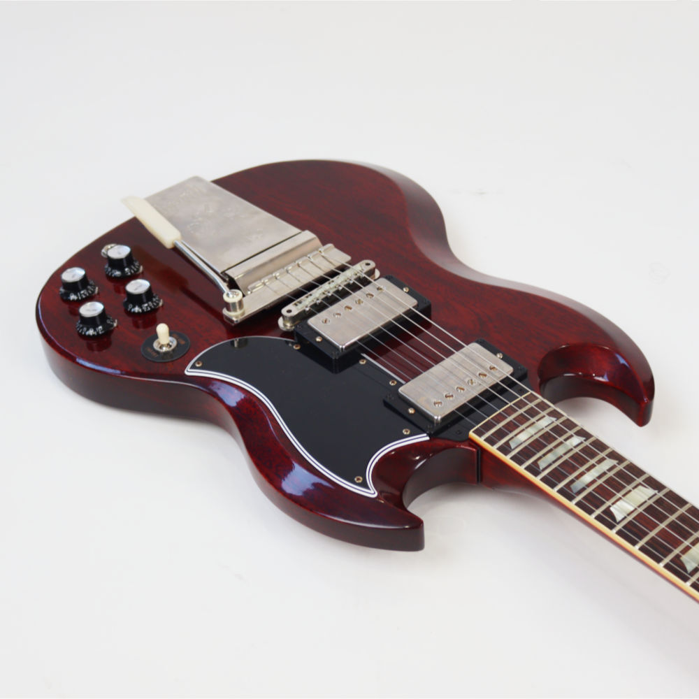 Gibson Custom Shop ギブソン カスタムショップ 1964 SG Standard Reissue W/ Maestro Vibrola VOS Cherry Red エレキギター ネックジョイント、ボディサイド