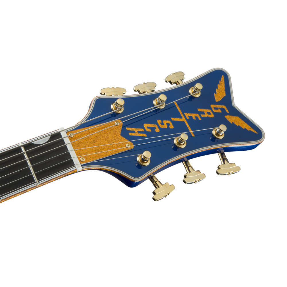 GRETSCH グレッチ G6136TG Limited Edition Falcon with String-Thru Bigsby Azure Metallic エレキギター ネックトップ 画像