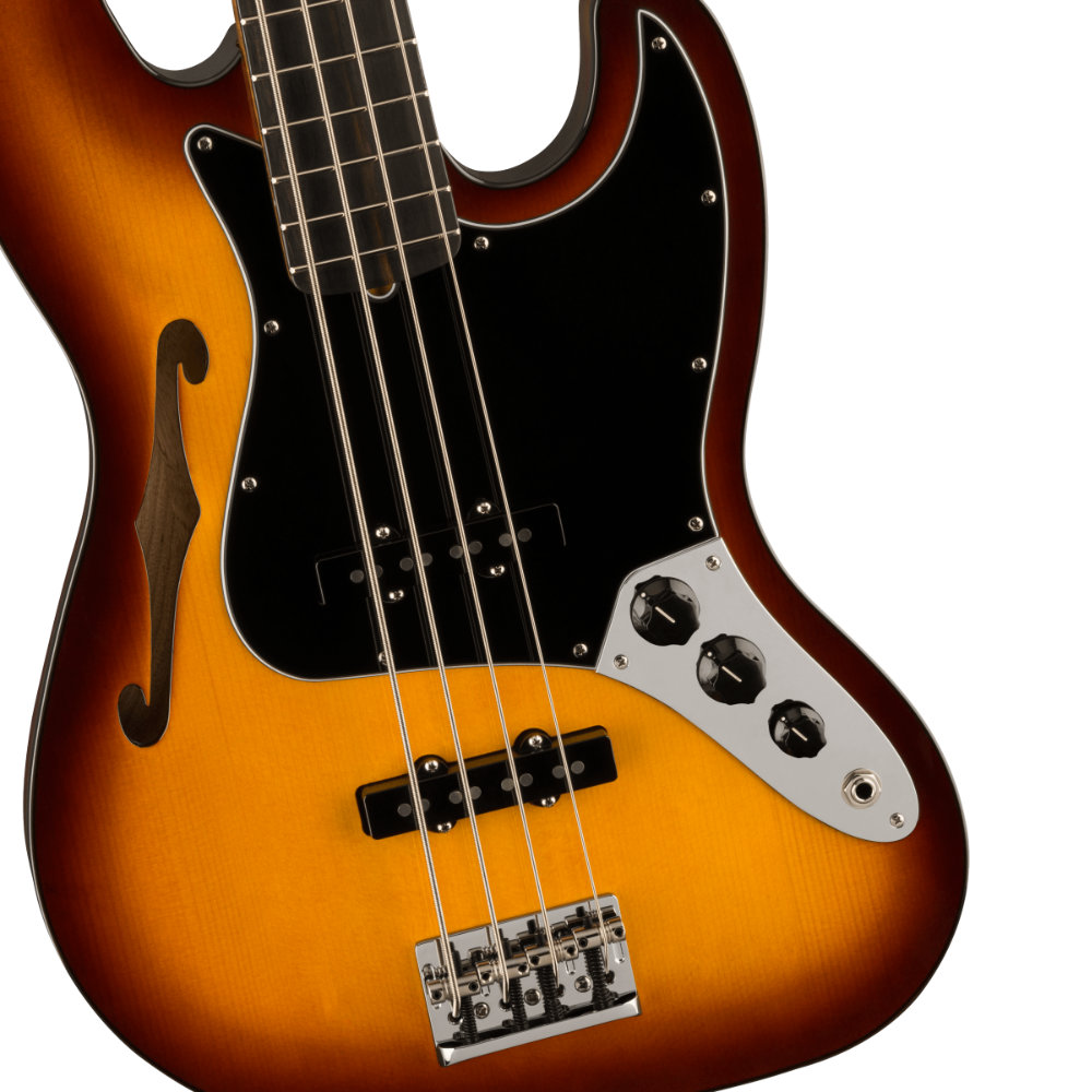 Fender フェンダー Limited Edition Suona Jazz Bass Thinline Ebony Fingerboard Violin Burst シンライン ジャズベース エレキベース ピックアップ、ブリッジ、Fホール