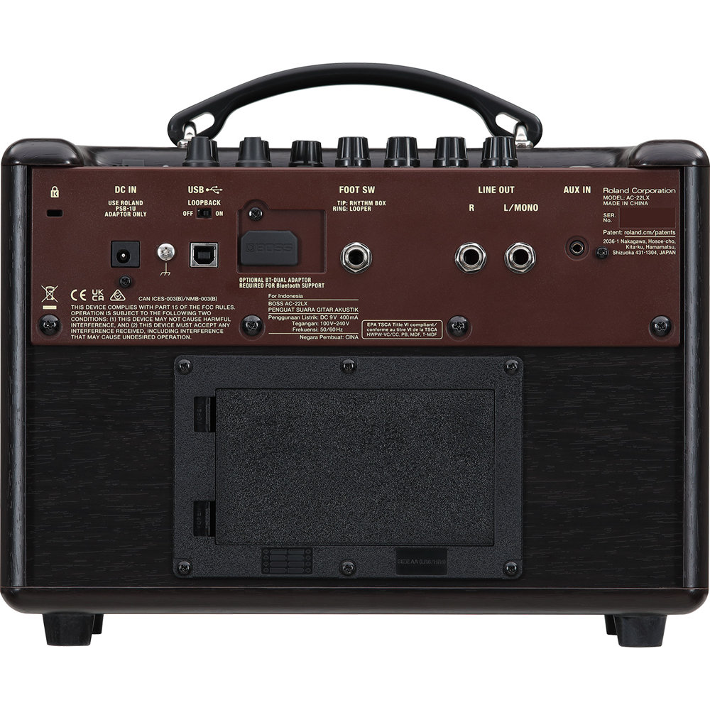 BOSS ボス AC-22LX Acoustic Amplifier アコースティックギター用アンプ 様々なマイキングを再現するAIR FEEL機能搭載 バック、入出力端子