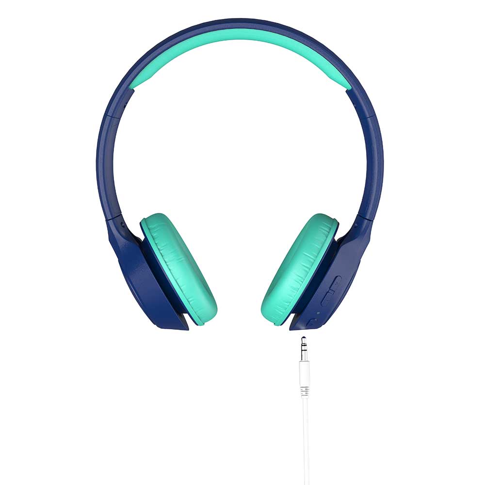 MEE audio ミーオーディオ HP-KJ45BT-BL KidJamz KJ45BT ブルー 子供用ワイヤレスヘッドホン キッズヘッドフォン 3.5mm オーディオケーブルで有線での使用も可能
