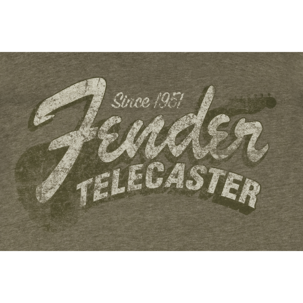 Fender フェンダー Since 1951 Telecaster T-Shirt Military Heather Green Sサイズ Tシャツ デザイン詳細