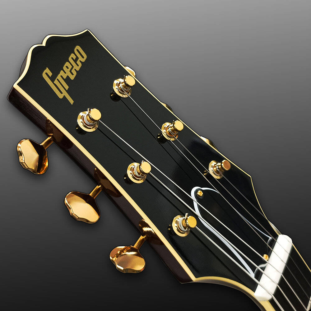 GRECO グレコ GL-AT Brown Sunburst フルアコースティックギター エレキギター ヘッド画像