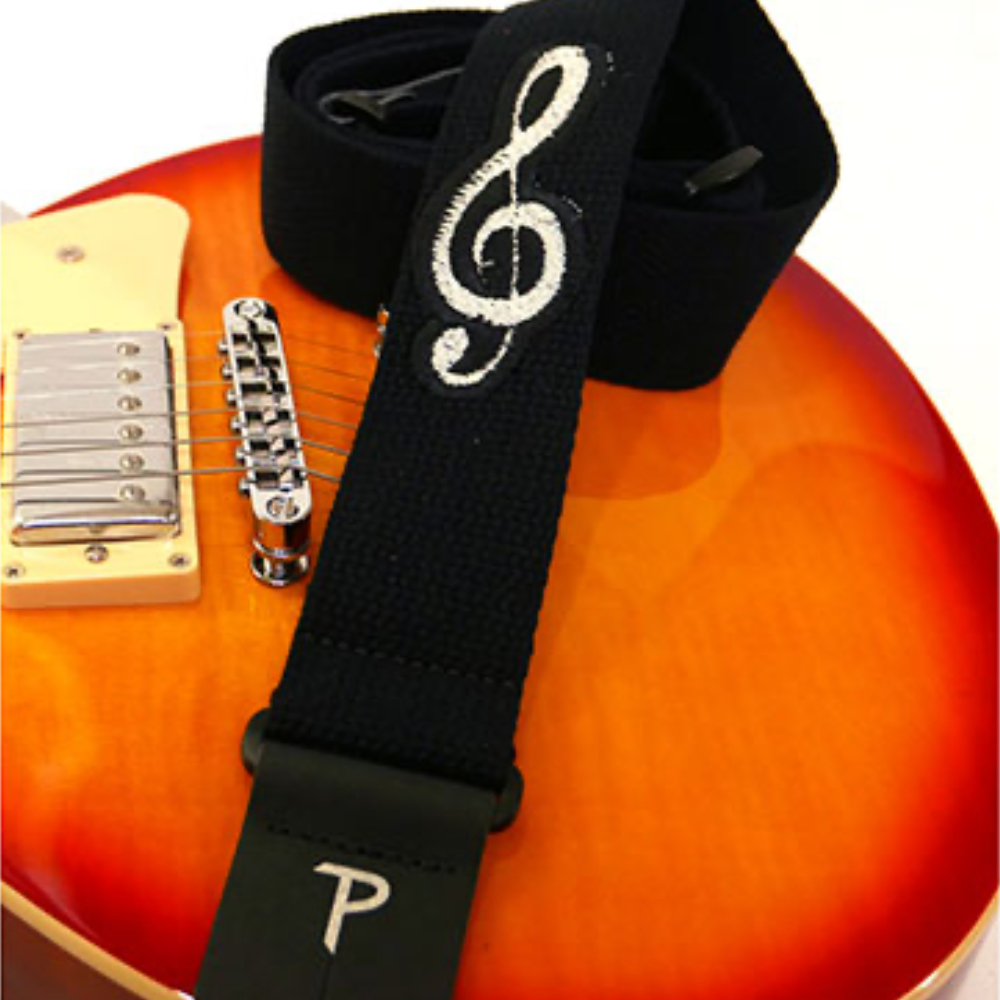 Perri’s ペリーズ CWSEMB-7101 2インチ Embroidered Black 刺繍 ギターストラップ イメージ画像