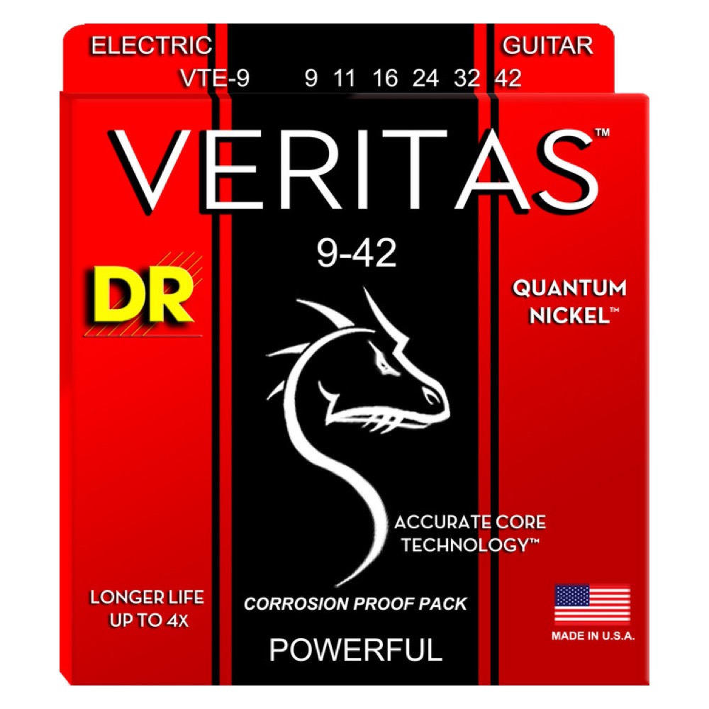 DR VTE-9 VERITAS エレキギター弦×6セット