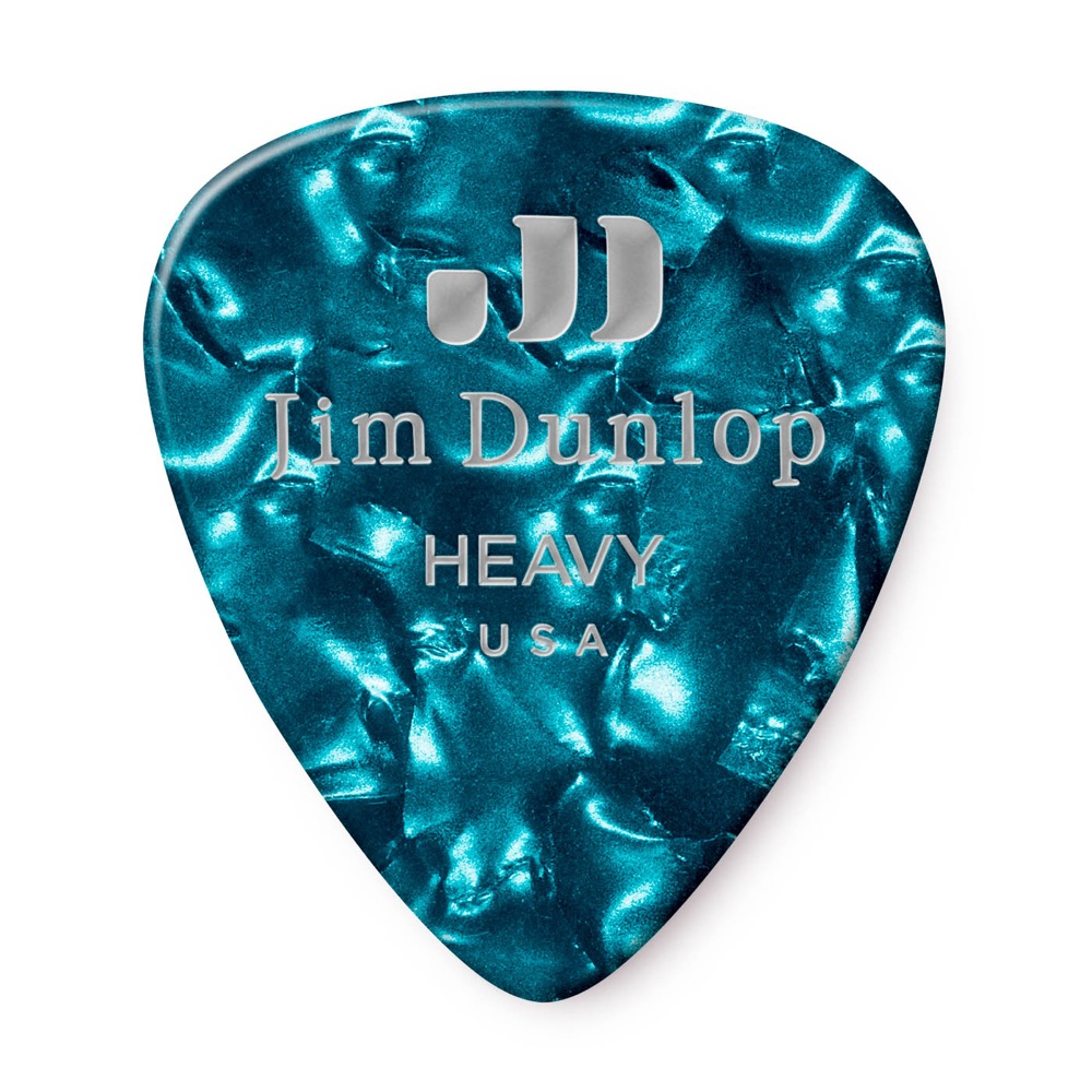 JIM DUNLOP 483 Genuine Celluloid Turquoise Pearloid Heavy ギターピック×36枚