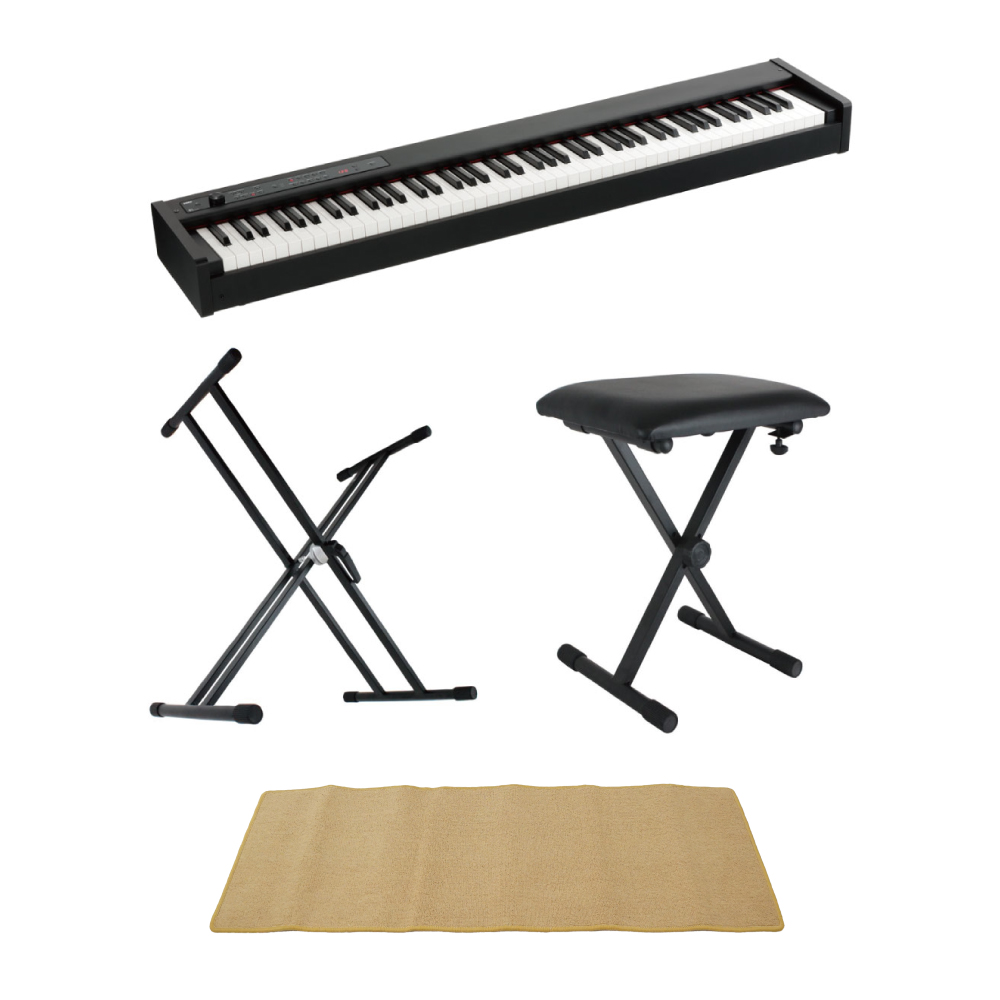 KORG D1 DIGITAL PIANO 電子ピアノ X型スタンド X型ベンチ ピアノマット(クリーム)付きセット