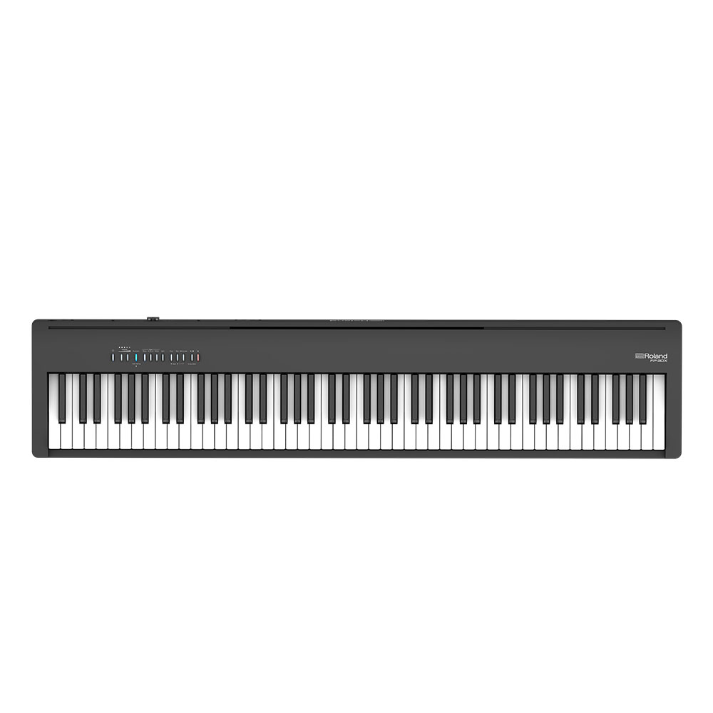 ROLAND FP-30X-BK Digital Piano ブラック 電子ピアノ キーボードスタンド キーボードベンチ 3点セット [鍵盤 Eset] ローランド 正面画像