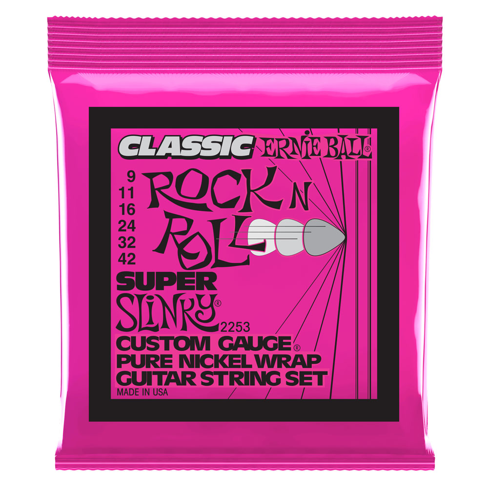 ERNIE BALL アーニーボール 2253 Super Slinky Classic Rock n Roll×3セット Pure Nickel Wrap 9-42 Gauge エレキギター弦