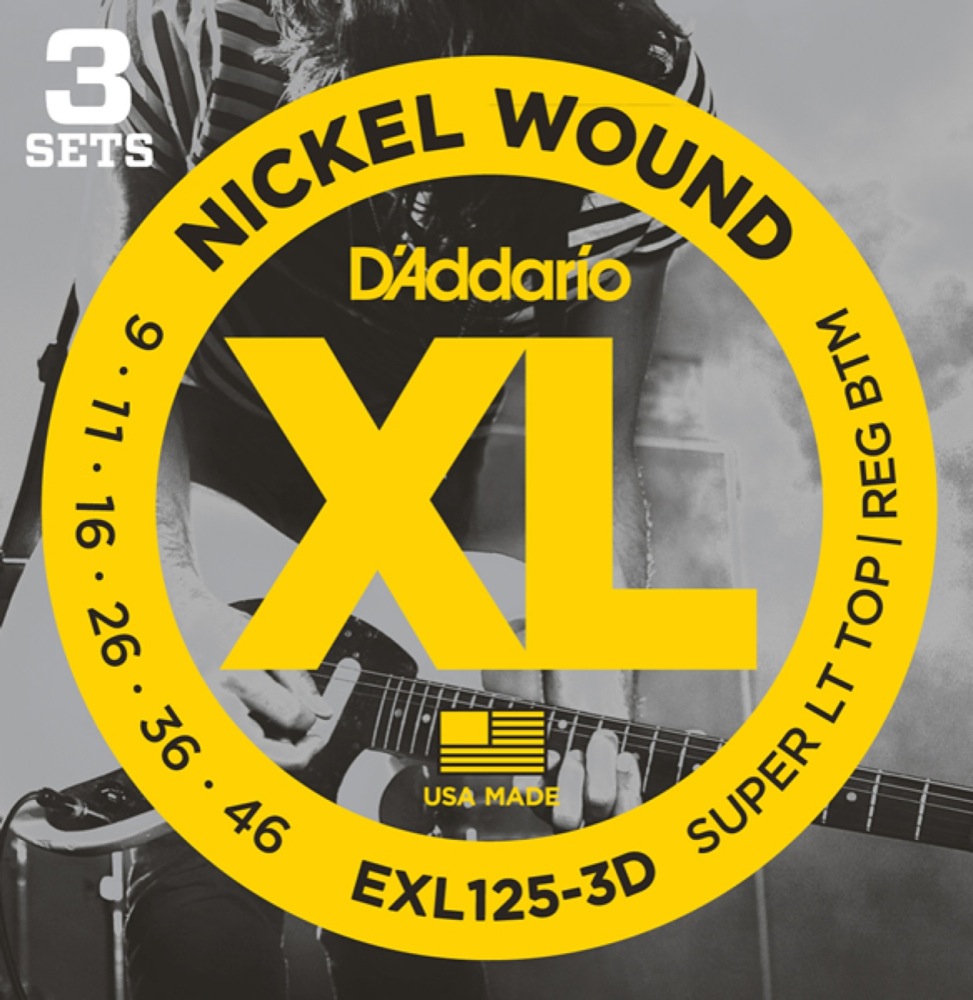 D'Addario EXL125-3D エレキギター弦/3セットパック×2SET