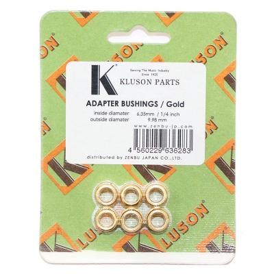 KLUSON BUSHING SET 6.35-9.98/Gold ギターペグ用ブッシュ 6個セット