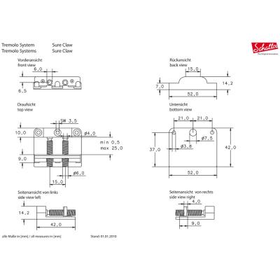 Schaller Tension Controller / Sure Claw 377 トレモロスプリングテンションコントローラー 詳細画像