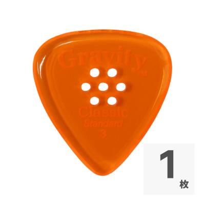 GRAVITY GUITAR PICKS Classic -Standard Multi-Hole- GCLS3PM 3.0mm Orange ピック