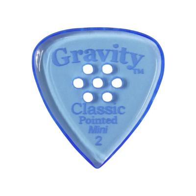 GRAVITY GUITAR PICKS Classic Pointed -Mini Multi-Hole- GCPM2PM 2.0mm Blue ギターピック